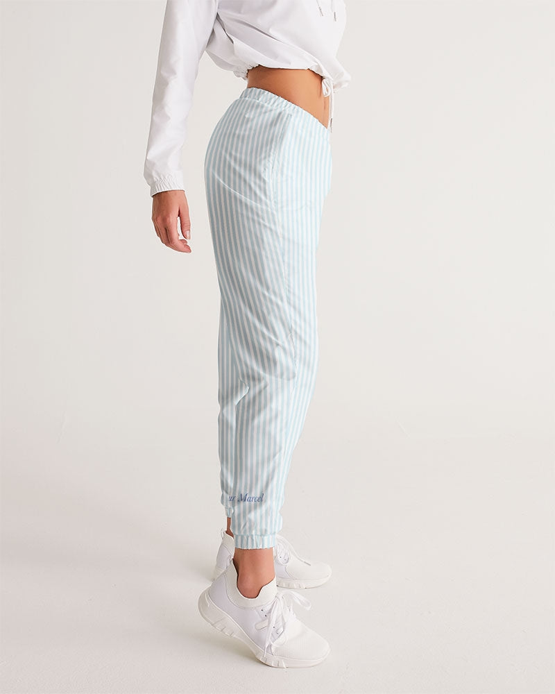 blue stripe Women's All-Over Print Track Pants