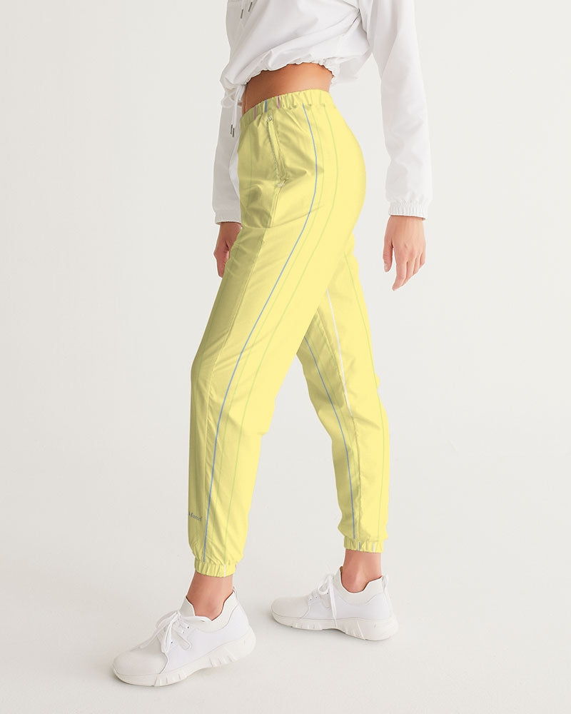 yellow stripes Women's All-Over Print Track Pants