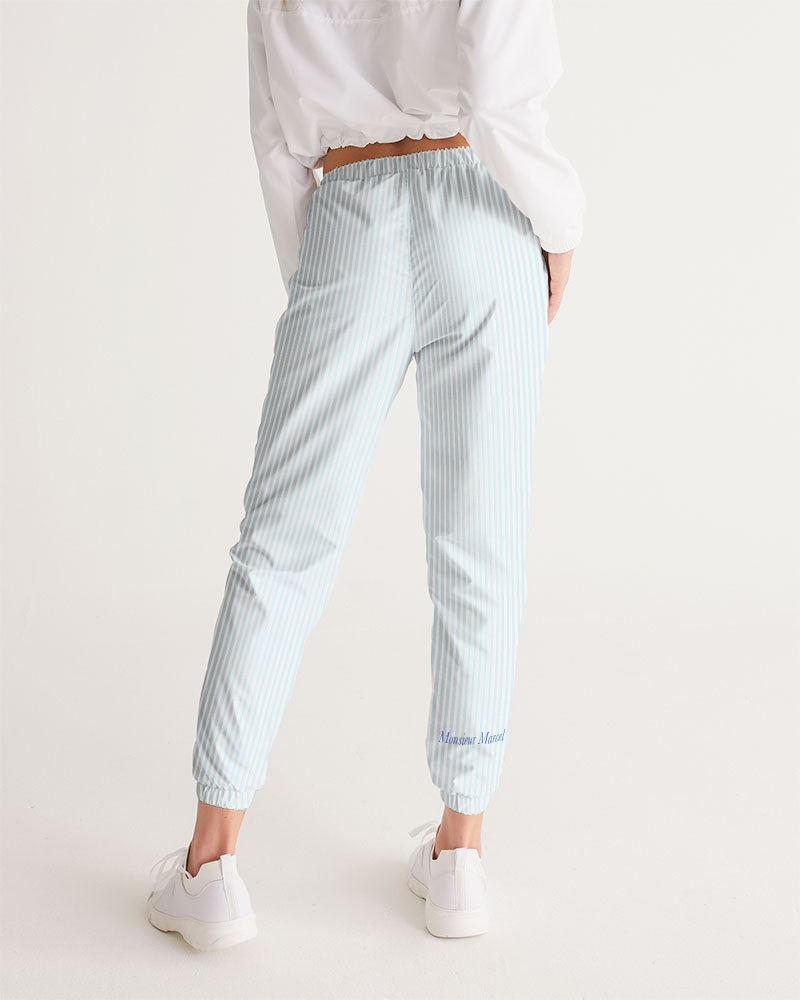 blue stripe Women's All-Over Print Track Pants