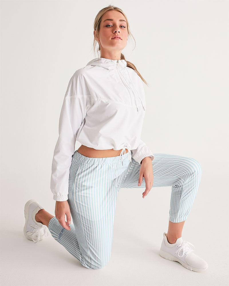 blue stripe Women's All-Over Print Track Pants